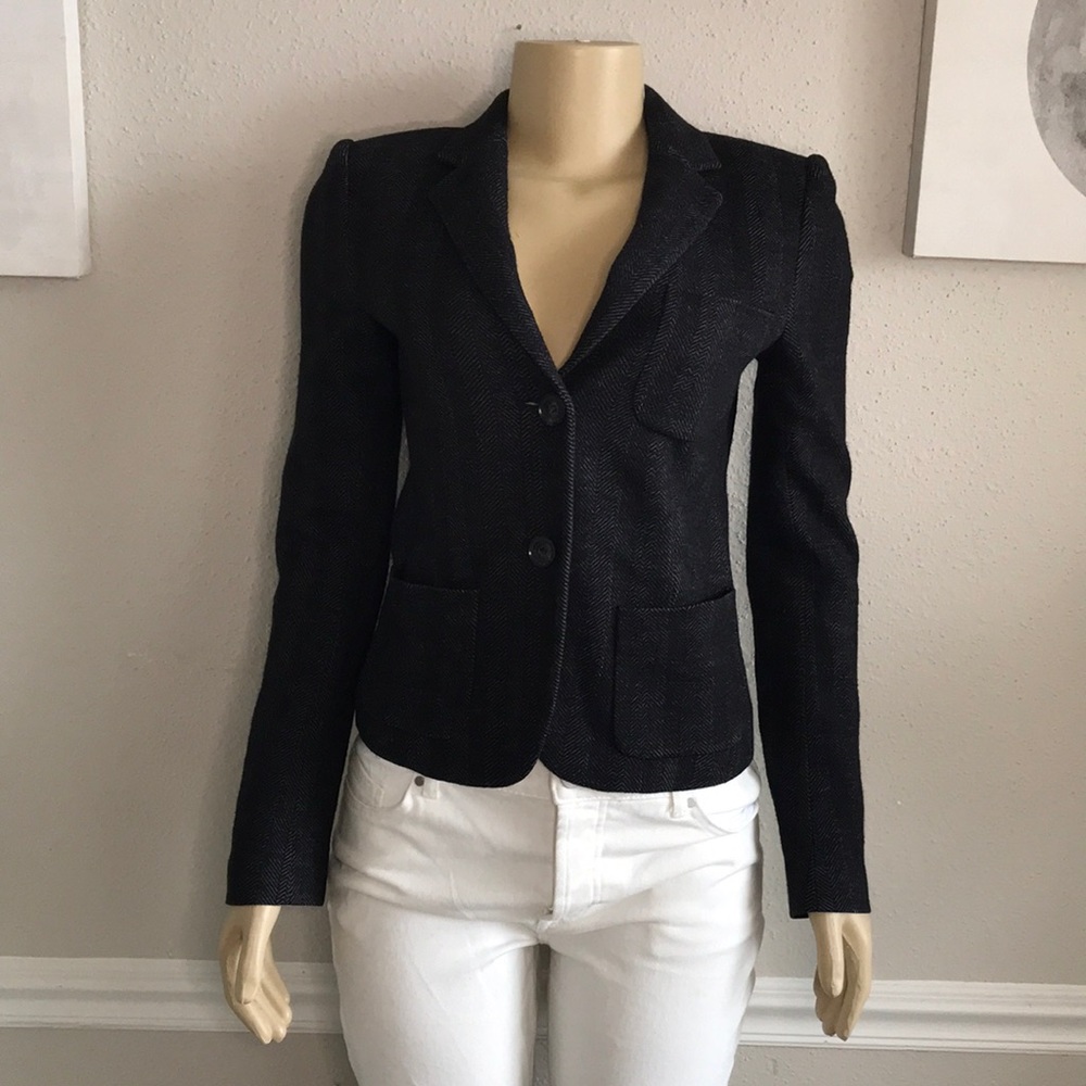 THEORY Black/Silver Blazer Size 2